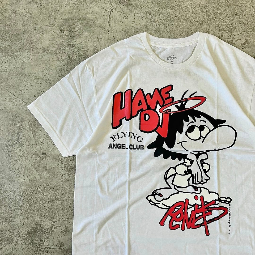 Pelvis Hame DJ Flying Angel Club SS Tee - White