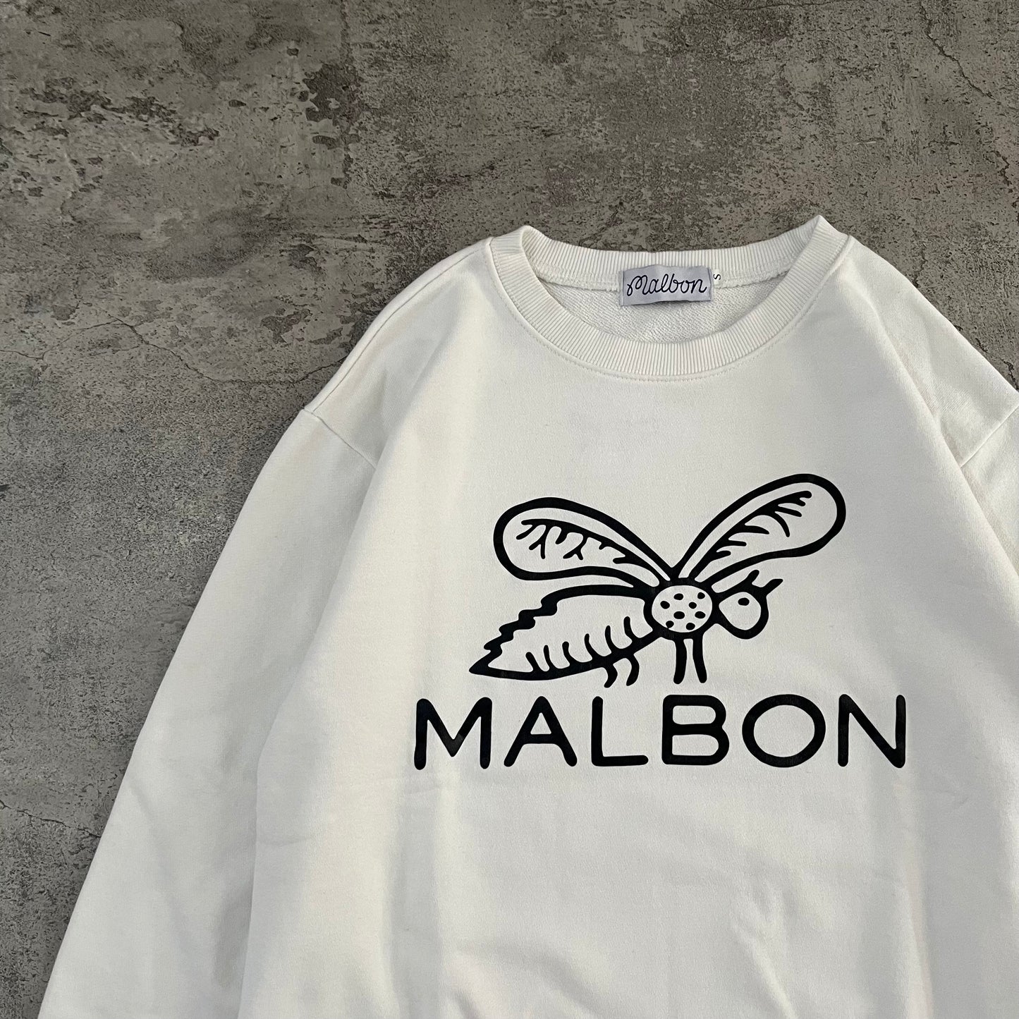 MALBON Stinger Logo Crewneck - White