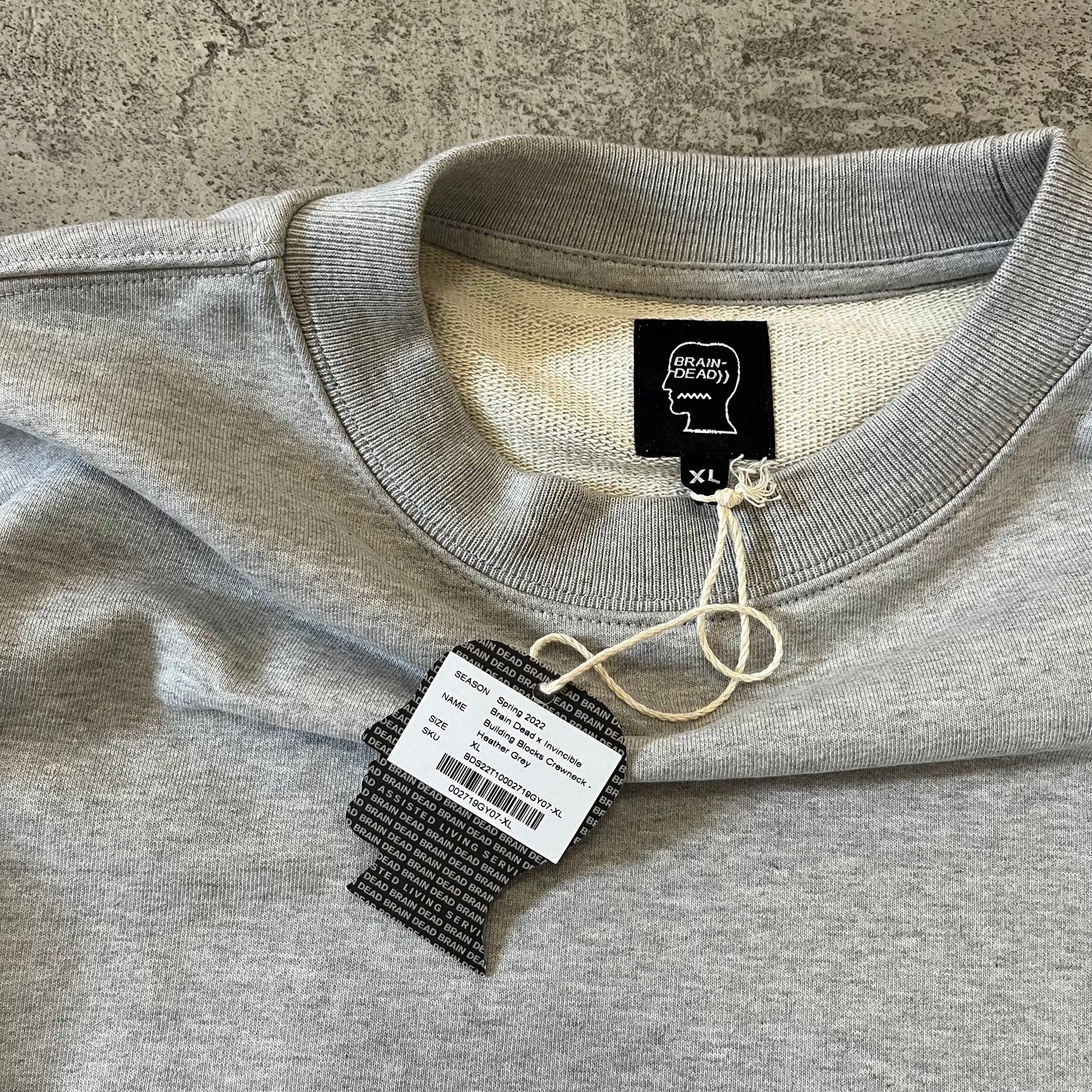 Brain Dead x Invincible Building Block Crewneck - Grey
