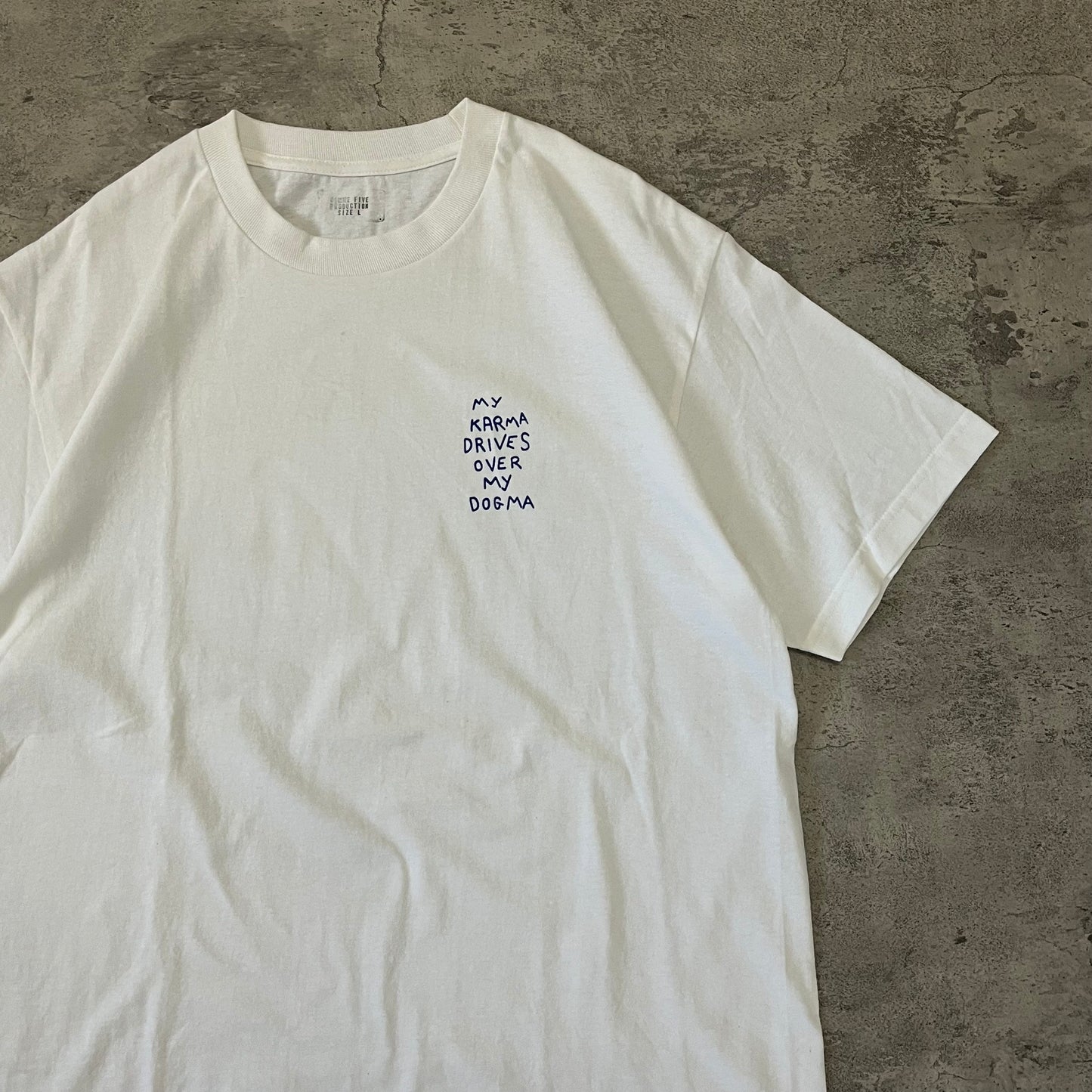 Gimme Give ‘МУ KARMA DRIVES OVER MY DOGMA’ SS Tee - White