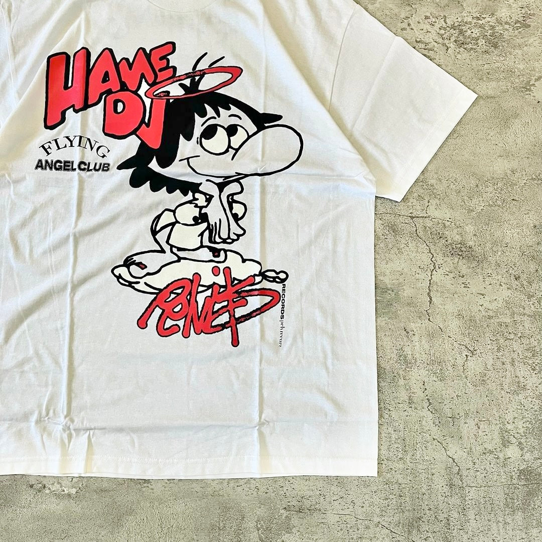 Pelvis Hame DJ Flying Angel Club SS Tee - White