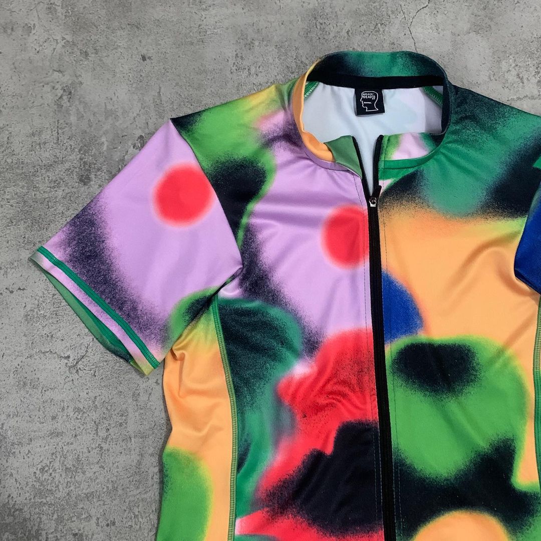 Brain Dead Cycling Jersey in Watercolour Floral