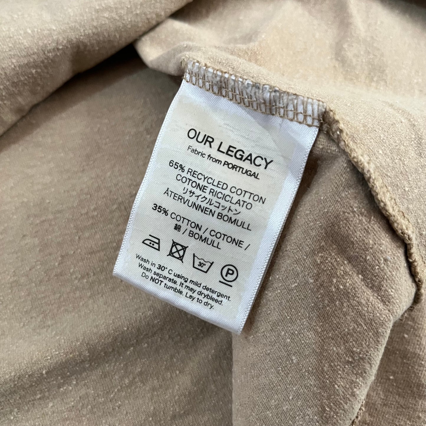 OUR LEGACY Recycled Cotton SS Tee - Desert