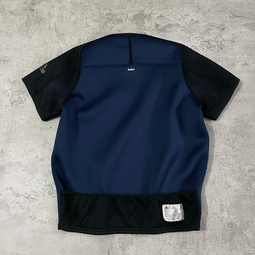 Kolor Japan x Adidas Short Sleeve Neoprene Crew Sweat - Navy