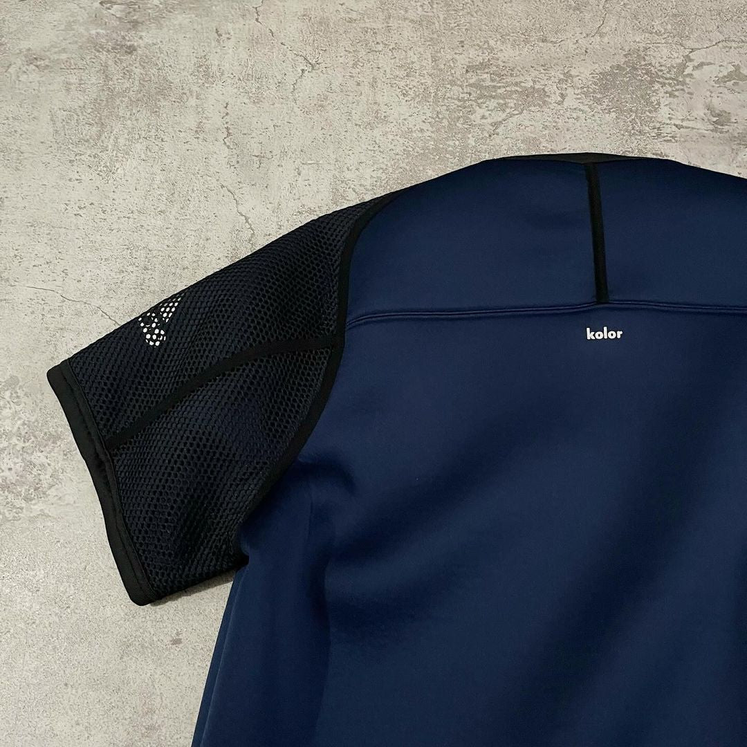 Kolor Japan x Adidas Short Sleeve Neoprene Crew Sweat - Navy