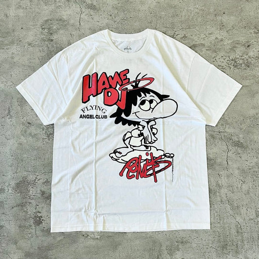 Pelvis Hame DJ Flying Angel Club SS Tee - White